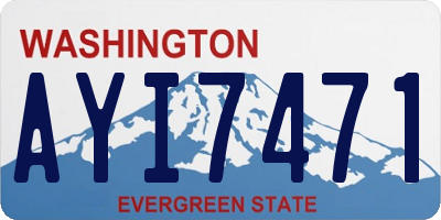 WA license plate AYI7471