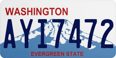 WA license plate AYI7472