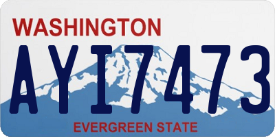 WA license plate AYI7473