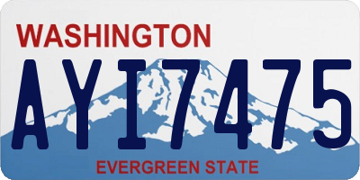 WA license plate AYI7475