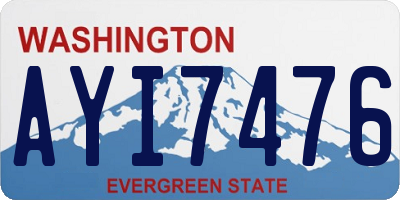 WA license plate AYI7476