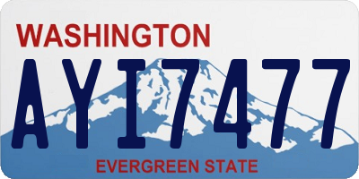 WA license plate AYI7477