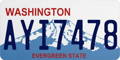 WA license plate AYI7478