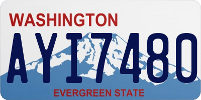 WA license plate AYI7480