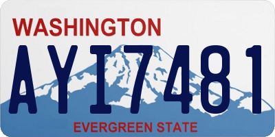 WA license plate AYI7481