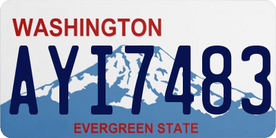 WA license plate AYI7483