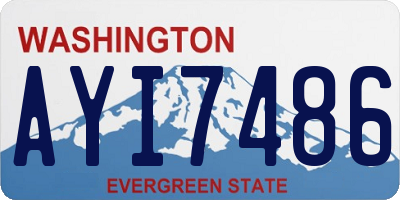 WA license plate AYI7486