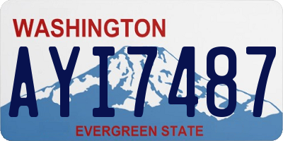 WA license plate AYI7487