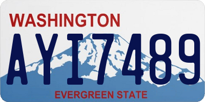 WA license plate AYI7489