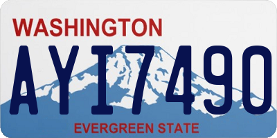 WA license plate AYI7490
