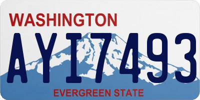 WA license plate AYI7493