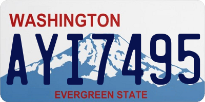WA license plate AYI7495
