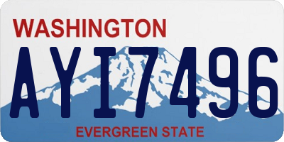 WA license plate AYI7496