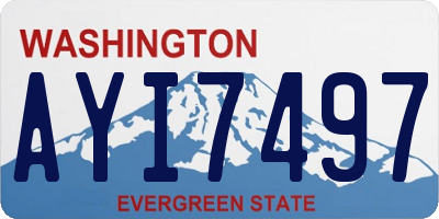 WA license plate AYI7497