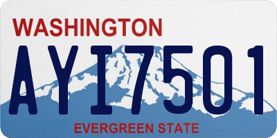 WA license plate AYI7501