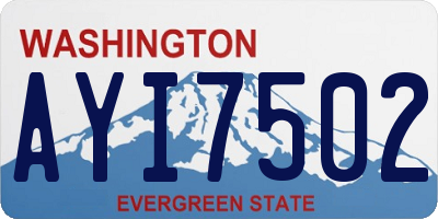 WA license plate AYI7502