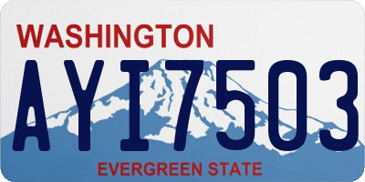 WA license plate AYI7503