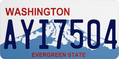 WA license plate AYI7504