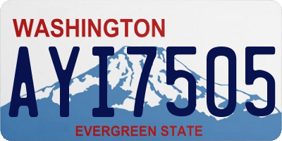WA license plate AYI7505