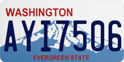 WA license plate AYI7506