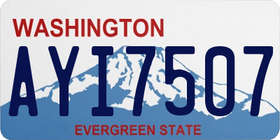 WA license plate AYI7507