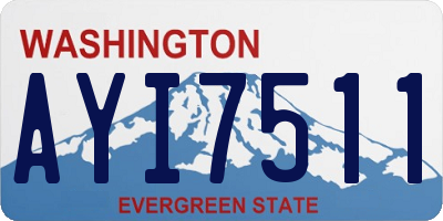WA license plate AYI7511