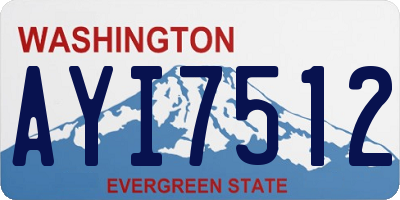 WA license plate AYI7512