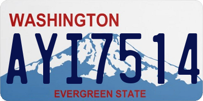 WA license plate AYI7514