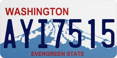 WA license plate AYI7515