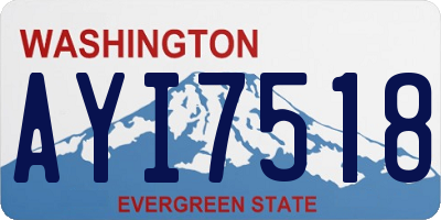 WA license plate AYI7518