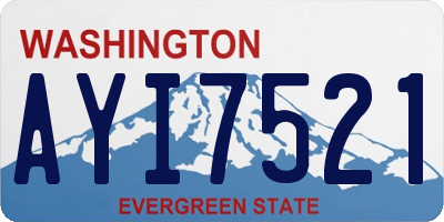 WA license plate AYI7521