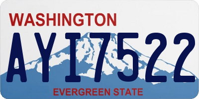 WA license plate AYI7522