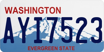 WA license plate AYI7523