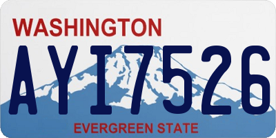 WA license plate AYI7526