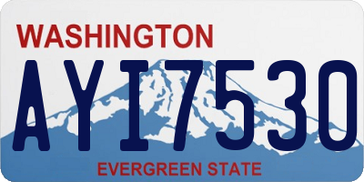 WA license plate AYI7530