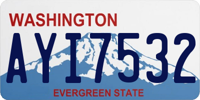 WA license plate AYI7532