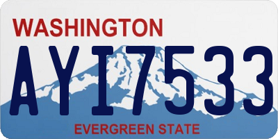 WA license plate AYI7533