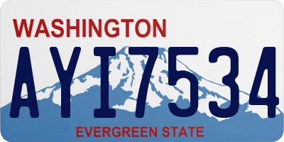 WA license plate AYI7534