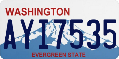 WA license plate AYI7535