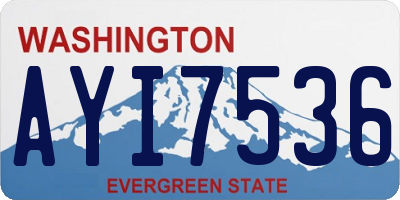 WA license plate AYI7536