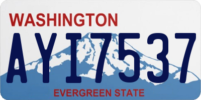 WA license plate AYI7537