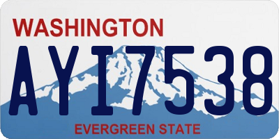 WA license plate AYI7538