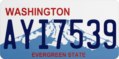 WA license plate AYI7539