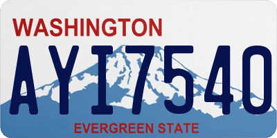 WA license plate AYI7540