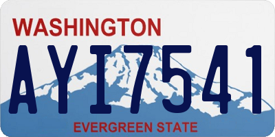 WA license plate AYI7541