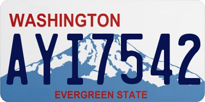 WA license plate AYI7542