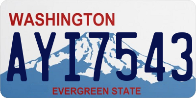 WA license plate AYI7543