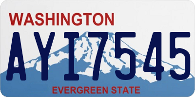 WA license plate AYI7545