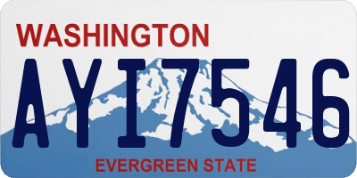 WA license plate AYI7546