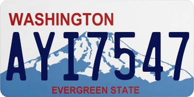 WA license plate AYI7547